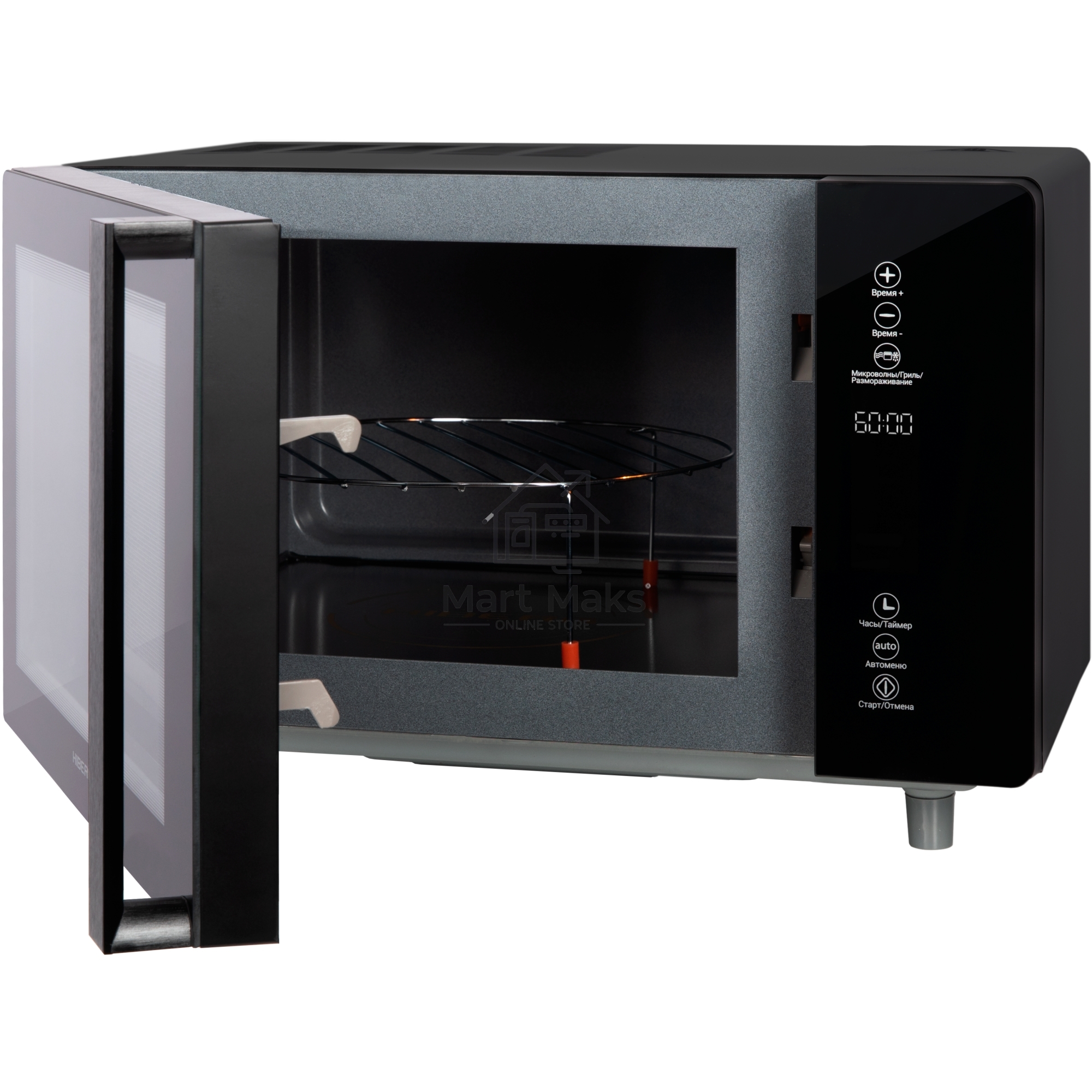 Микроволновая печь HIBERG VM-4588 B черный, 25 л, 900 Вт, переключатели - сенсор