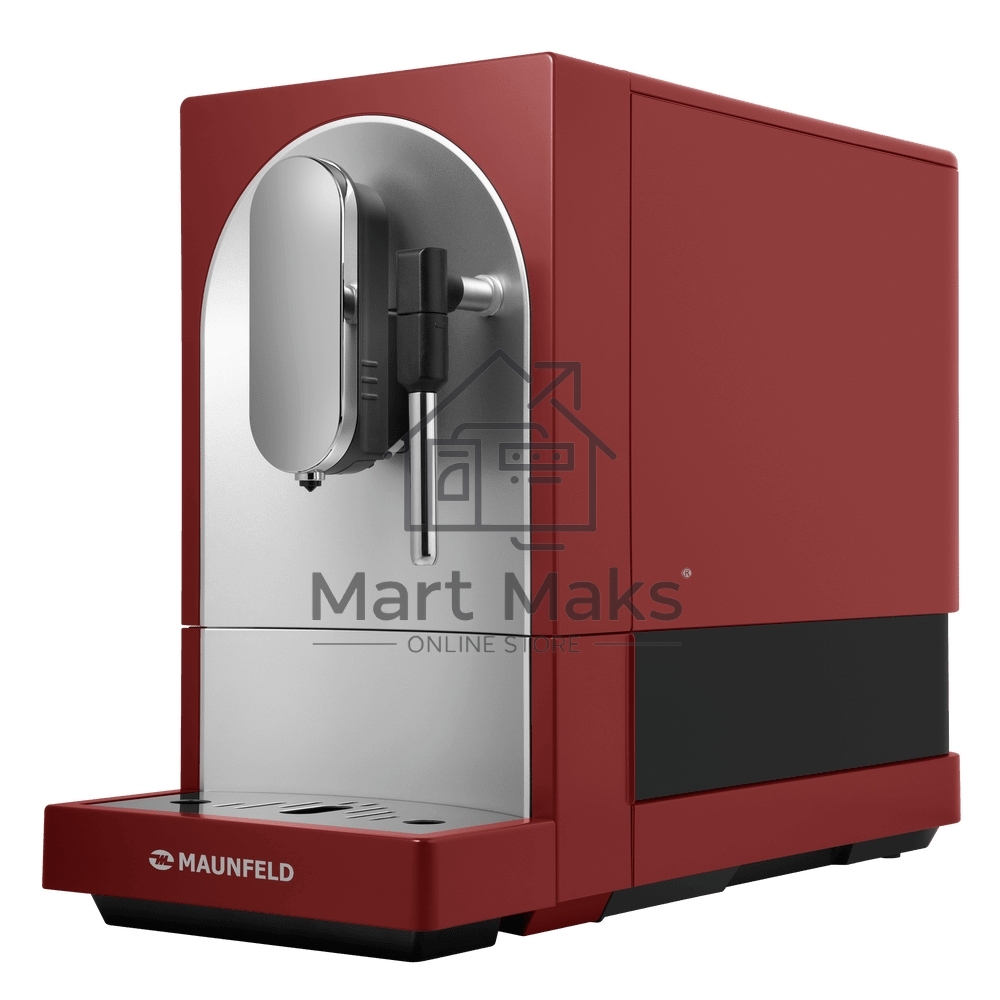 Кофемашина автоматическая Maunfeld MF-A7021RD красный, исп. кофе - зерна, 1.1 л, 1470 Вт, 19 бар