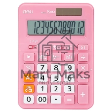 Калькулятор настольный Deli EM210FPINK розовый 12-разр.