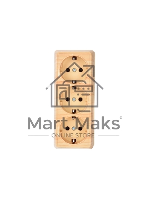 Розетка 3-м ОП Октава 16А РС23-3-ОС с заземл. сосна ИЭК ERO31-K03-16-DC