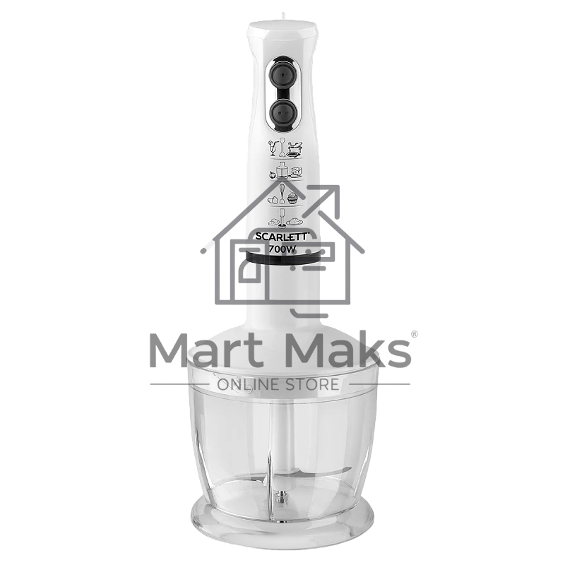 Блендер погружной Scarlett SC-HB42M33 белый, 700 Вт, 4 в 1