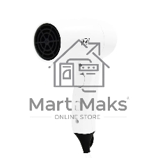 Фен Puff 1201B белый, 1200 Вт, с доп. розеткой