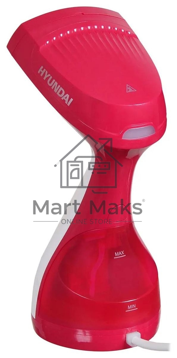 Отпариватель Hyundai H-HS02123 белый/вишневый, 1650 Вт, 28 г/мин, 300 мл