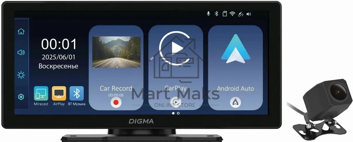 Автомобильный монитор Digma Smart Screen Mi1000 Dual 8.9