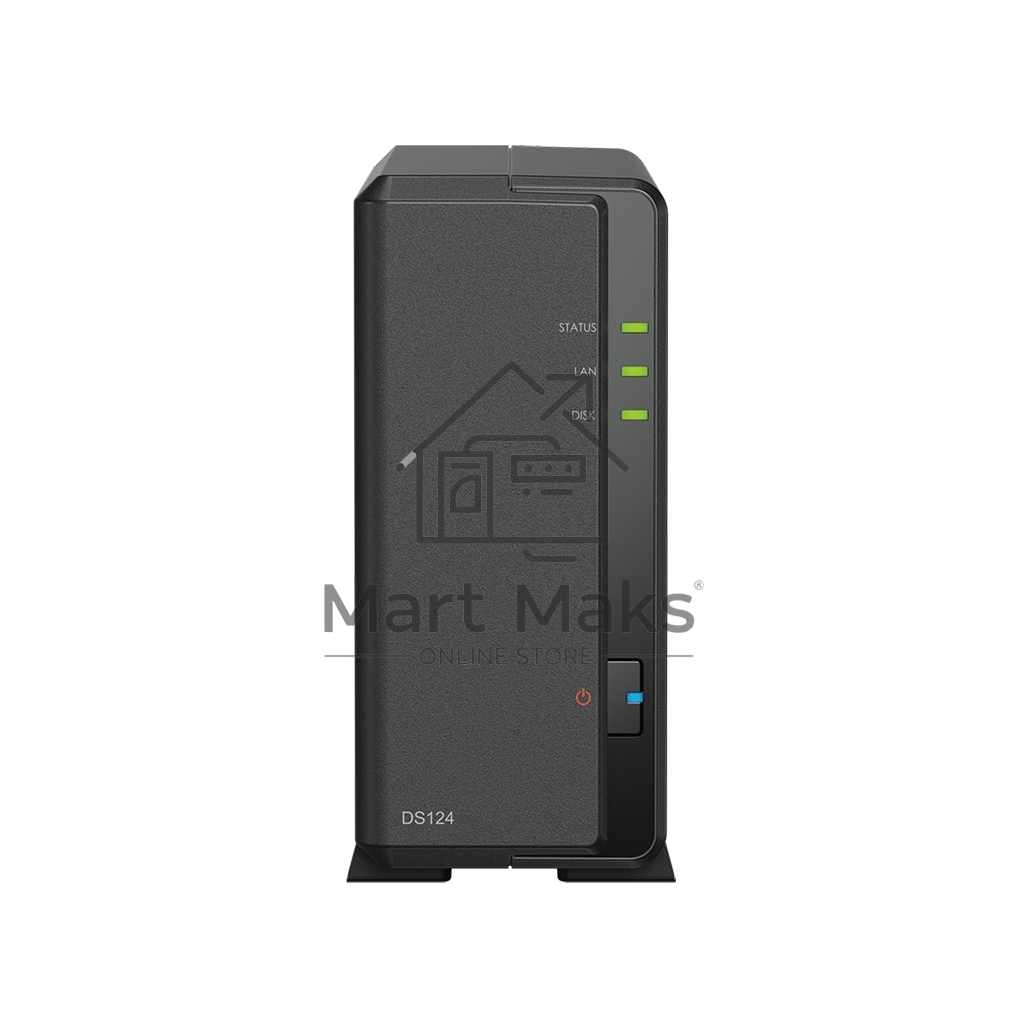 СХД SYNOLOGY настольное исполнение 1BAY NO HDD DS124