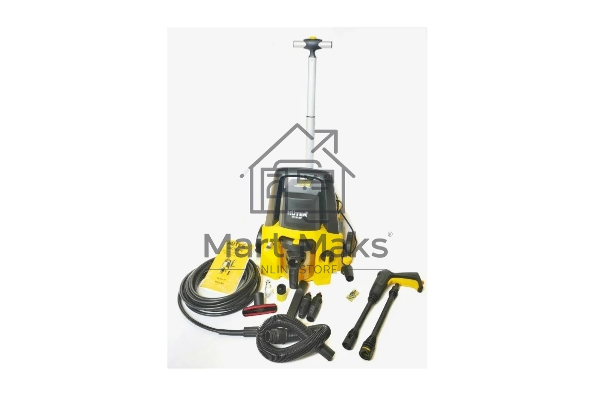 Минимойка-пылесос Huter W150-MF желтый/черный, 1700 Вт, 365 л/ч, 8 м