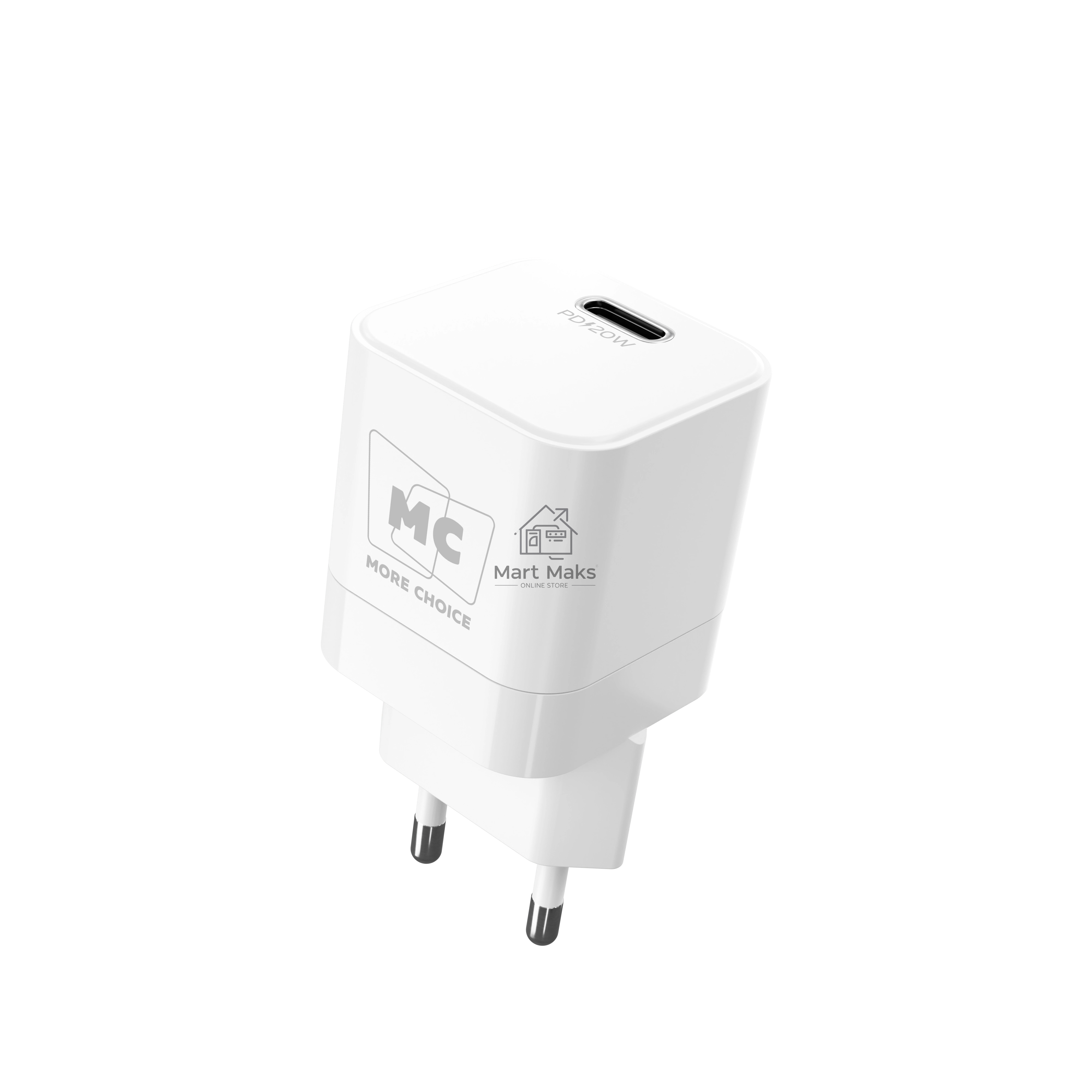 Зарядное устройство MORE CHOICE (4620202555854) NC86a 1Type-C 3.0A PD 20W для Type-C Type-C, белый