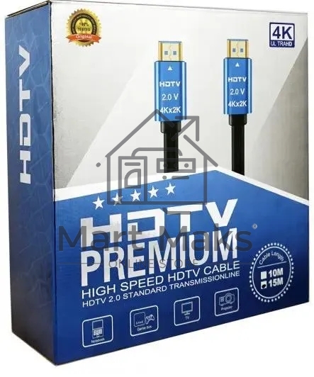 Кабель аудио-видео Premier 11238 HDMI (m)/HDMI (m) 15м. позолоч.конт. черный
