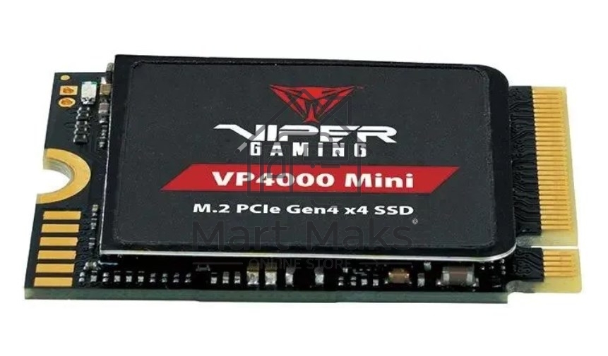 Накопитель SSD Patriot VP4000 Mini, 1Tb, PCIe 4.0 x4, M.2 2230, NVMe, R/W 5000/3500, с радиатором