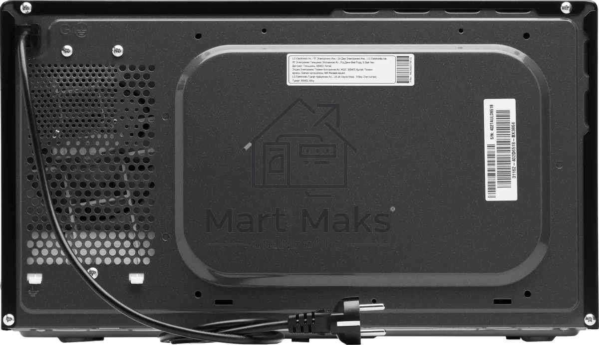 Микроволновая печь LG MW23R35GIB инвертор, черный, 23 л, 1000 Вт, переключатели - сенсор