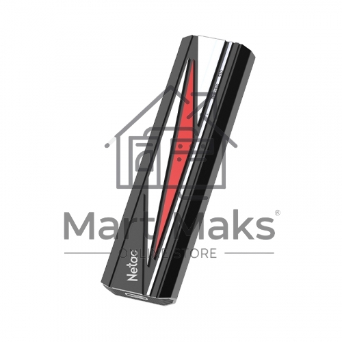 Внешний накопитель SSD Netac ZX20L 2TB USB 3.2 Gen 2 Type-C External SSD, R/W up to 2000MB/1800MB/s, with USB C to A cable and 20Gbps USB C to C cable, 5Y wty