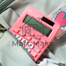 Калькулятор настольный Deli EM210FPINK розовый 12-разр.