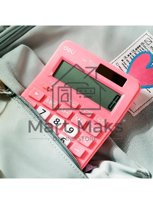 Калькулятор настольный Deli EM210FPINK розовый 12-разр.