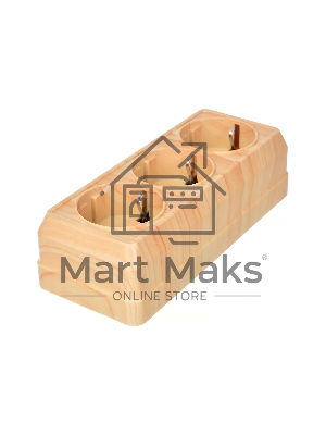 Розетка 3-м ОП Октава 16А РС23-3-ОС с заземл. сосна ИЭК ERO31-K03-16-DC