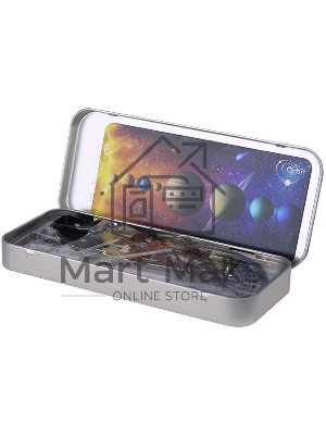 Набор для черчения Deli EG30695, в комплекте: циркуль / карандаш / кронциркуль / линейка 15см / 2 треугольника / транспортир / ластик / точилка