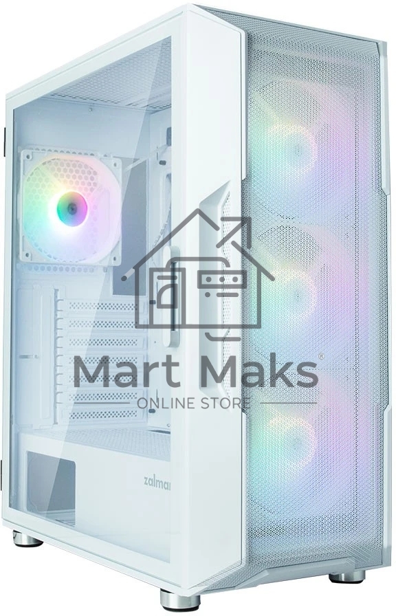 Компьютерный корпус MidiTower Zalman I3 NEO белый (ATX, front mesh, USB 2.0 x1, USB 3.0x2, 4x120мм RGb fan, без БП) (I3 NEO White)