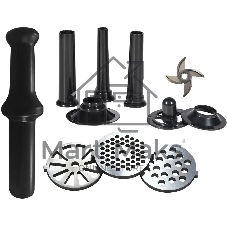 Мясорубка электрическая Hiberg MG 990 BS черно-серый, 2000 Вт, 2.0 кг/мин, реверс, насадки - 6