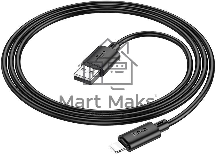 Кабель Hoco X88 Gratified USB (m)-Lightning (m) 1м черный коробка