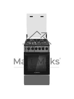 Плита газовая Maunfeld MGC50GCGR08D серый, конфорок 4 шт, духовка 59 л, 50 см x 89 см x 65 см