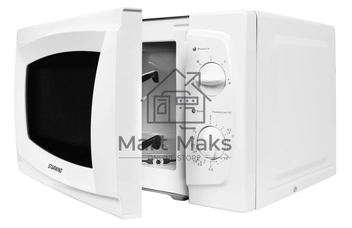 Микроволновая печь Starwind SWM5520 белый, 20 л, 700 Вт, переключатели - поворотный механизм