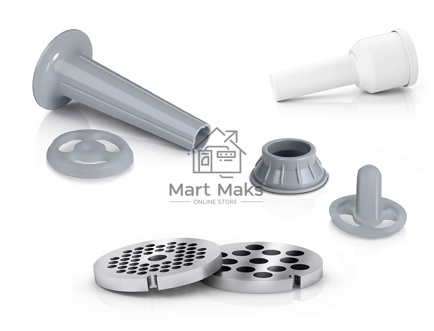 Мясорубка электрическая Bosch MFW2520W белый, 1500 Вт, 1.7 кг/мин, насадки - 4