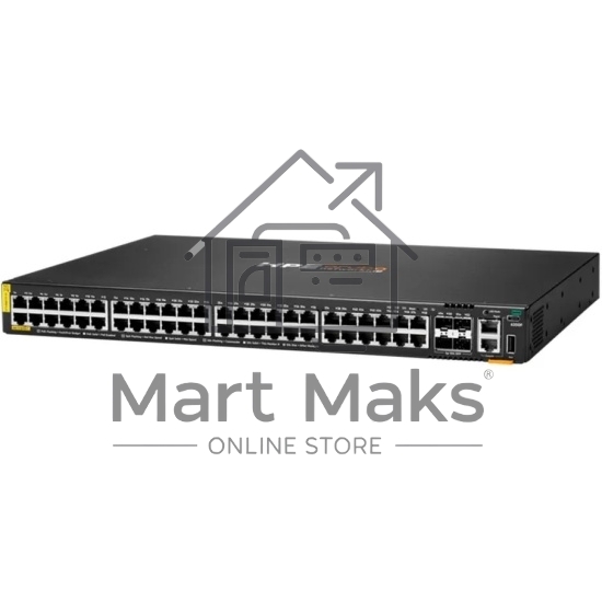 Коммутатор HPE Aruba Networking CX 6200F 48G Class 4 PoE 4SFP+ 740W, 48×1 Гбит/с PoE+ + 4×10 Гбит/с SFP+ Uplink, управляемый