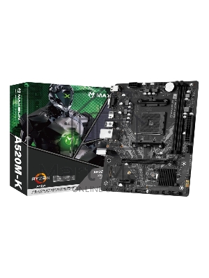 Материнская плата Maxsun Challenger A520M-K, AM4, AMD A520, 2xDDR4, 3xSATA, 1xM.2, 1xPCIe 3.0 x16, 1xPCIe 3.0 x1, 1xHDMI, 1xVGA, 1x 1Gb LAN, 2xUSB-A 3.2 Gen 1, 4xUSB-A 2.0, 3x3.5 мм, 5.1, M-ATX