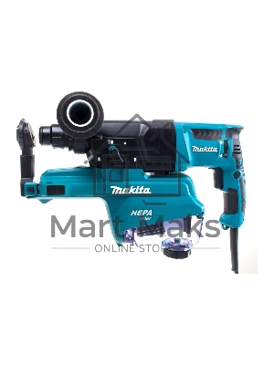 Перфоратор Makita HR2652 SDS+,800Вт,3реж,2.9Дж,0-4600у\м,3.0кг,чем,комплект д\сбора пыли с фильтро