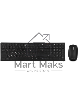 Комплект беспроводной SVEN ножничная клавиатура + мышь KB-C2550W черный (109 кл.,12Fn, 1000DPI, 2+1 кл.)