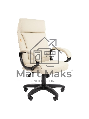 Кресло офисное Chairman 794 LT светло-бежевый, экокожа, черный пласт. Россия