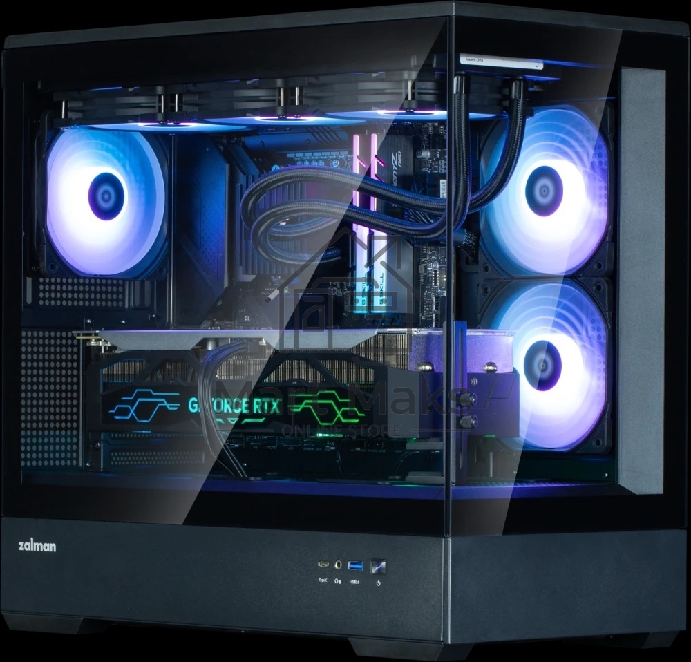 Компьютерный корпус ZALMAN P30 V2, MATX, BLACK, WINDOW, 2x3.5