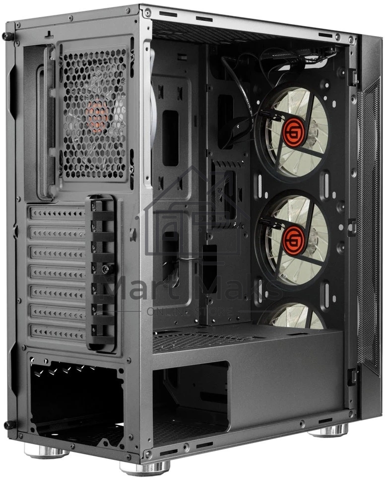 Компьютерный корпус Ginzzu CL280 FAN 12CM RGb*4 USB3.0 Window