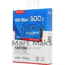 Накопитель SSD 500GB WD Blue SN5100, NVMe, M.2 2280, PCI-E 4x4 R/W - 5600/6600 Mb/s
