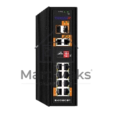 Неуправляемый промышленный коммутатор Trassir TR-NS15122S-300-8POE с 8 PoE портами Неуправляемый промышленный коммутатор Trassir TR-NS15122S-300-8POE с 8 PoE портами