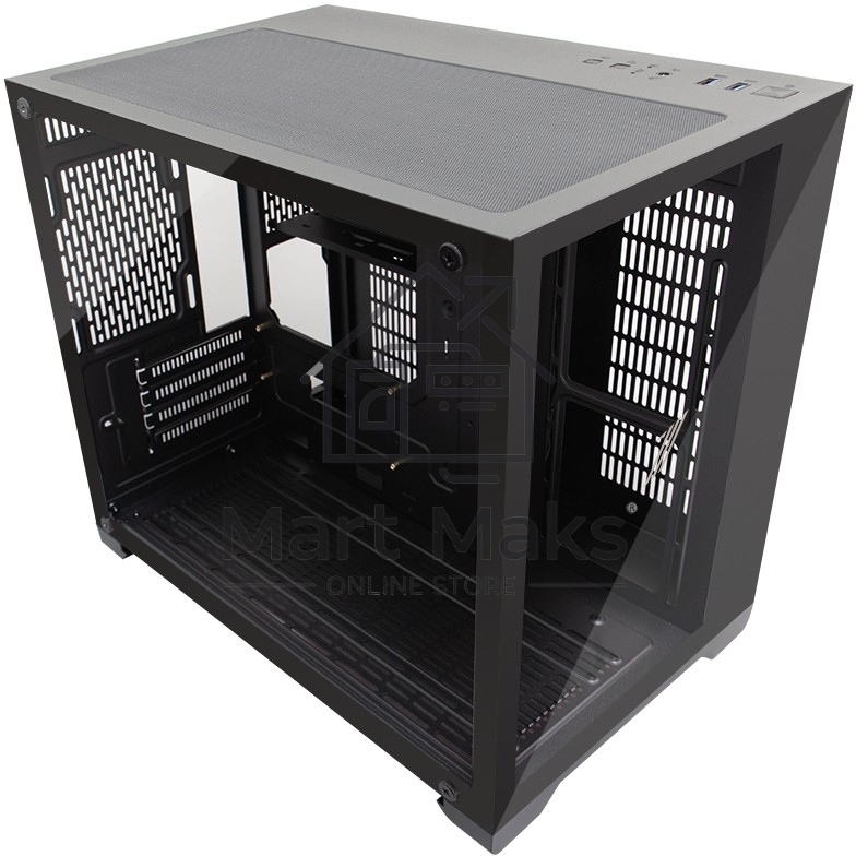 Компьютерный корпус 1STPLAYER MEGAVIEW MV6-T Black / mATX / MV6-TP-BK