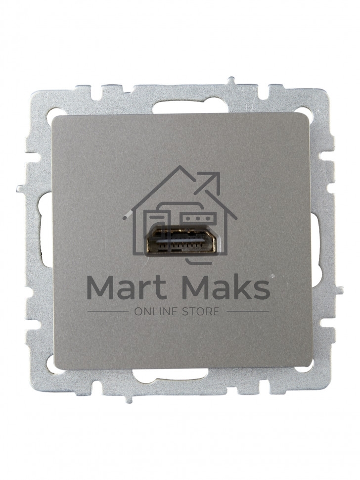 Розетка HDMI IEK BRITE РHDMI-0-БрС сталь