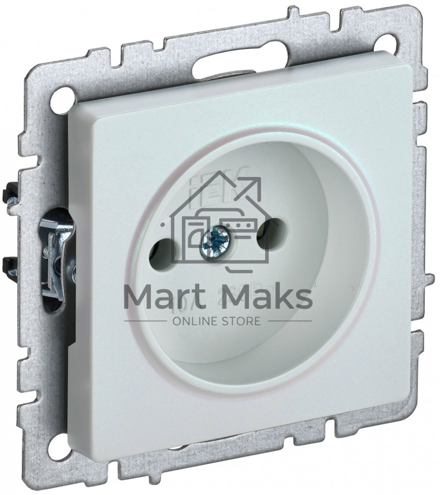 Розетка 1-местная IEK BRITE РС10-1-0-БрЖ без заземления, без защитных шторок, 10А, жемчуг