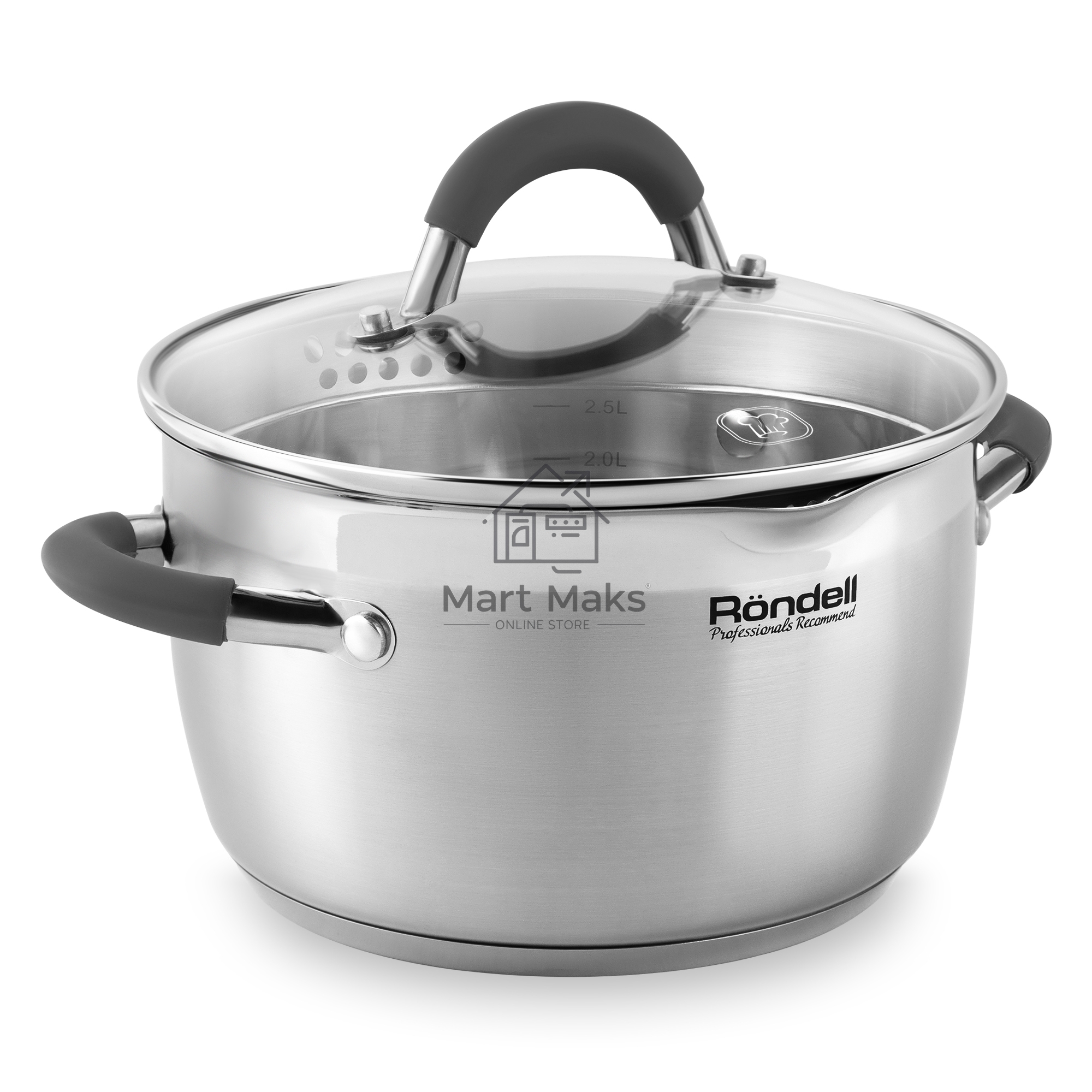 Набор посуды Flamme 4 предм.,кастрюли c/кр 20/24 см,нерж.сталь, RDS-339