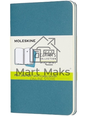 Блокнот Moleskine CAHIER JOURNAL CH013B44 Pocket 90x140 мм, обложка картон, 64 страниц, нелинованный, голубой (3 шт)