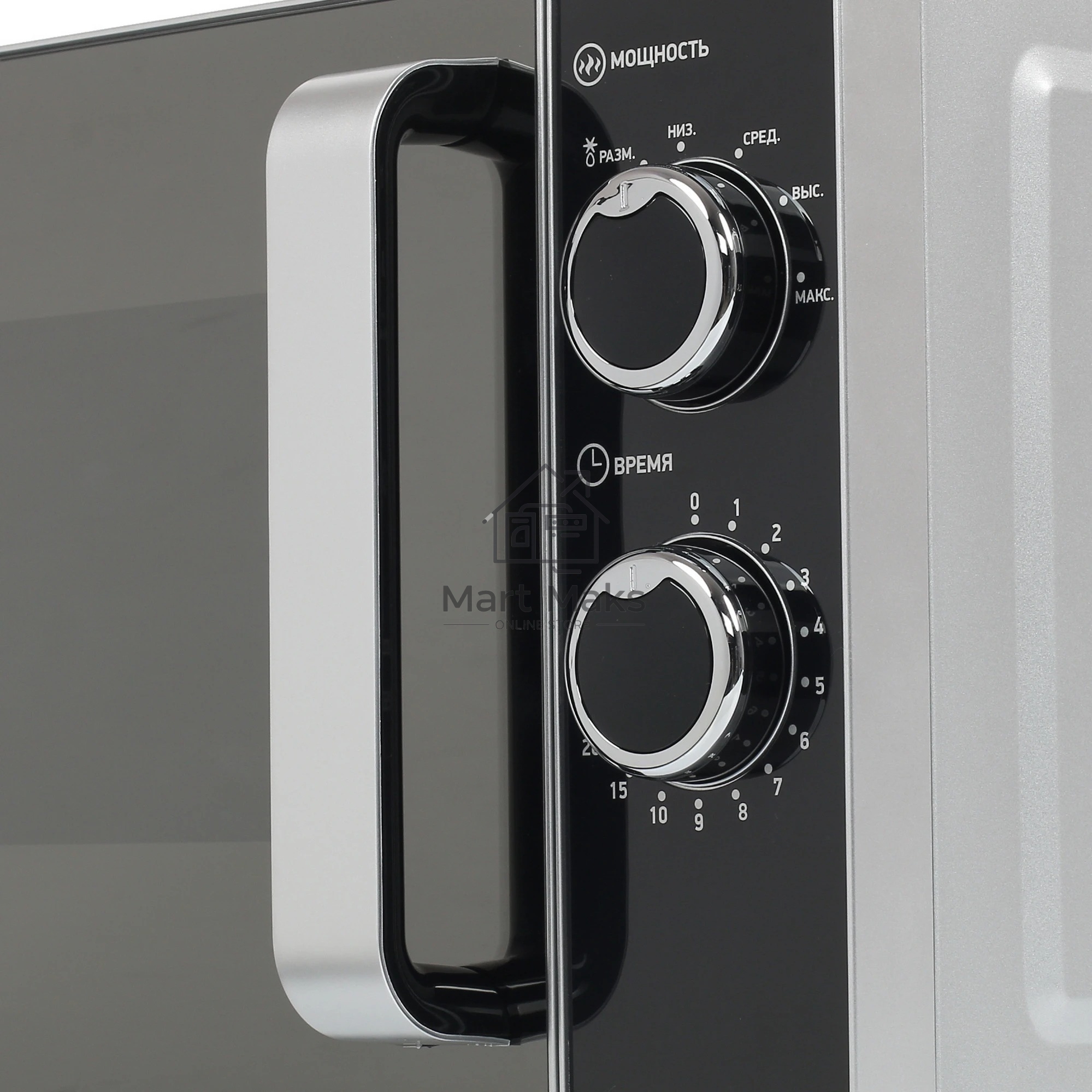 Микроволновая печь BBK 20MWS-772M/S-M серебристый, 20 л, 700 Вт, переключатели - поворотный механизм