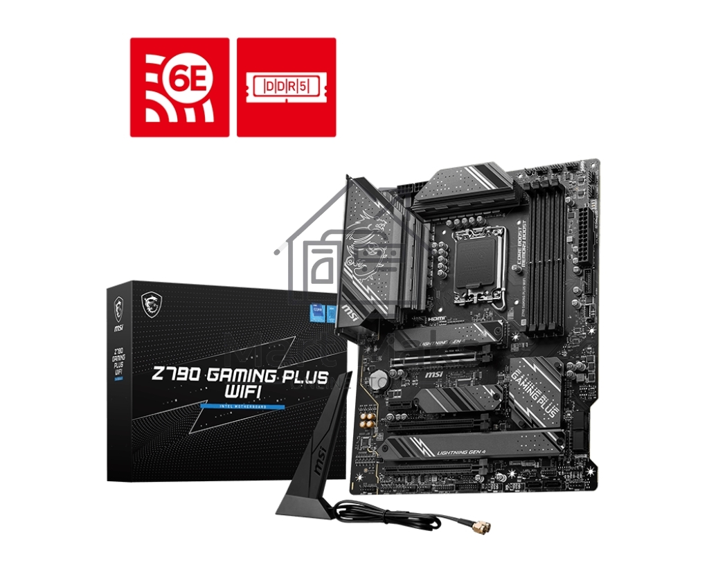 Материнская плата MSI Z790 GAMING PLUS WIFI, LGA 1700, 4xDDR5, 1xPCIe 5.0 x16, 1xPCIe 4.0 x16, 4xM.2, 6xSATA, 1xHDMI, 1xDP, 2.5 Gigabit Ethernet, 7.1 аудио, ATX