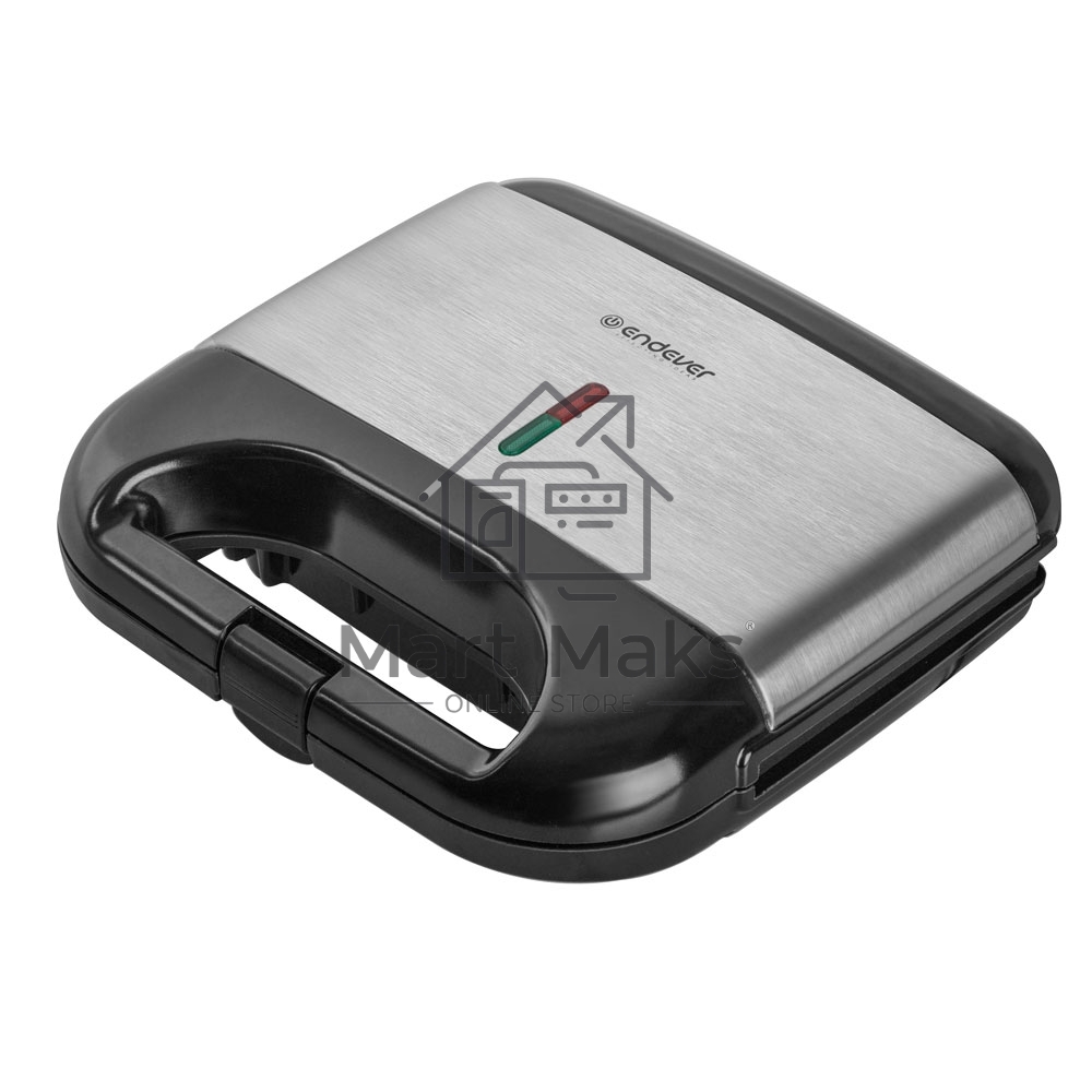 Вафельница Endever Skyline WM-21 черный/стальной, 850 Вт, на 2 вафли, автом. терморегулятор, размеры 22,4*21,7 см