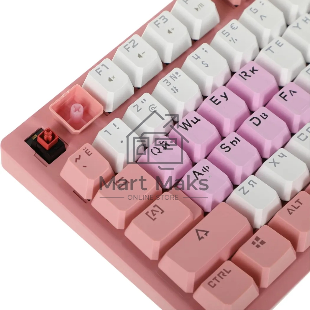 Клавиатура проводная A4Tech Bloody B800 Dual Color USB розовый/белый