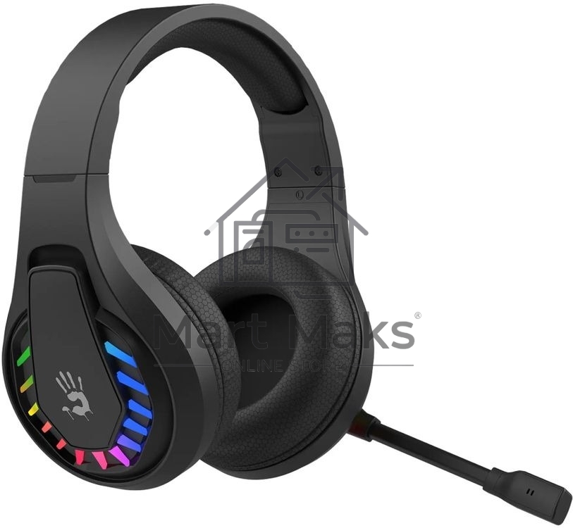 Гарнитура проводная с микрофоном A4Tech Bloody GR230 черный накладные BT оголовье (GR230)