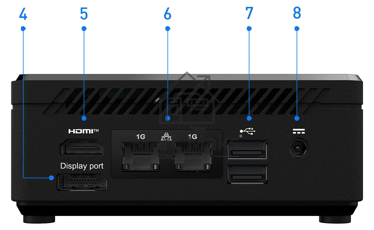 Неттоп MSI Cubi N ADL Intel Processor N200, 4Gb DDR4 SO-DIMM, 128GB SSD M.2, Intel UHD Graphics, noDVD, WiFi, BT, 65W, no keyboard&mouse, WinPro11, 1y war-ty (9S6-B0A911-211)