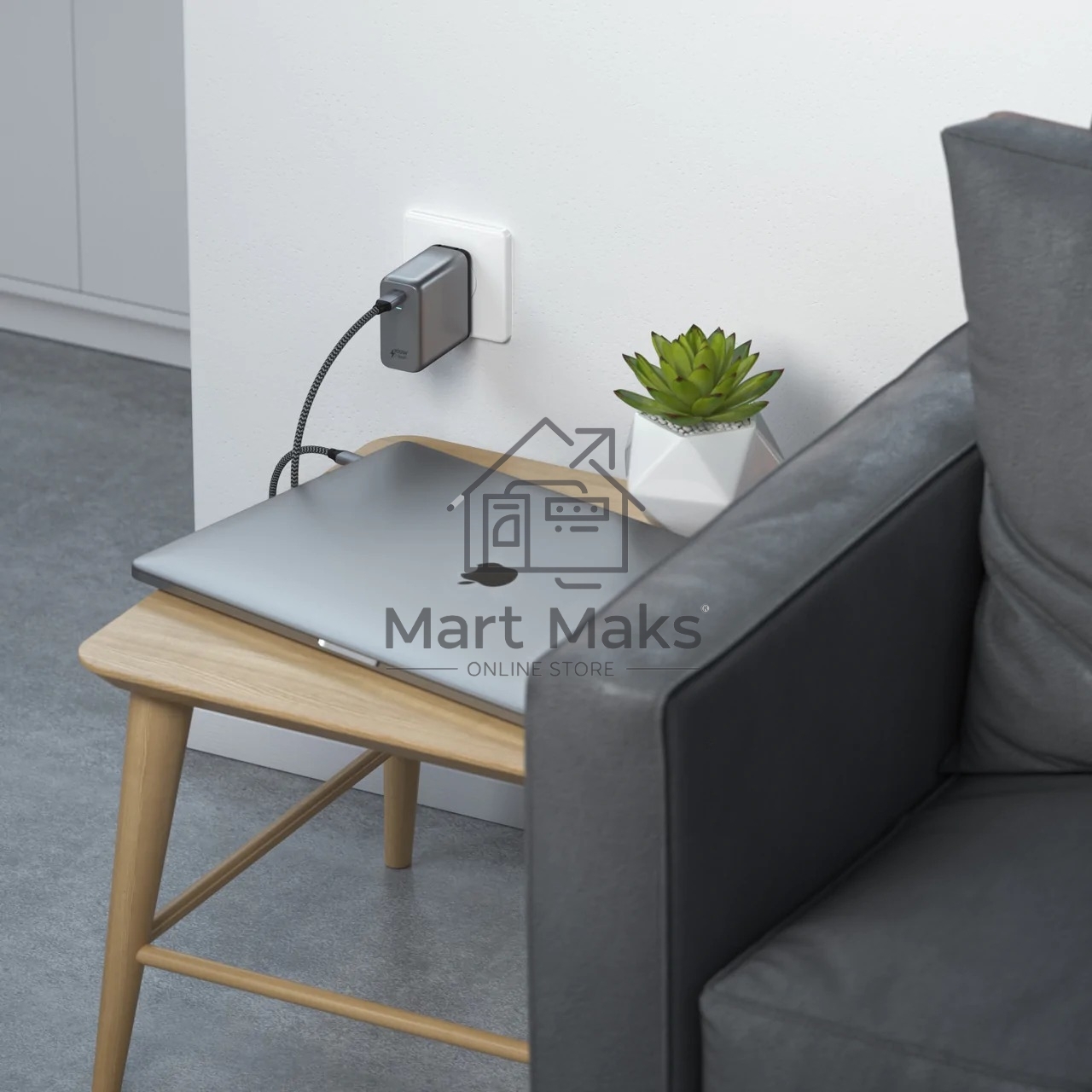 Сетевое зарядное устройство Satechi ST-UC100WSM-EU Charger 100W с технологией GaN Power, серый космос