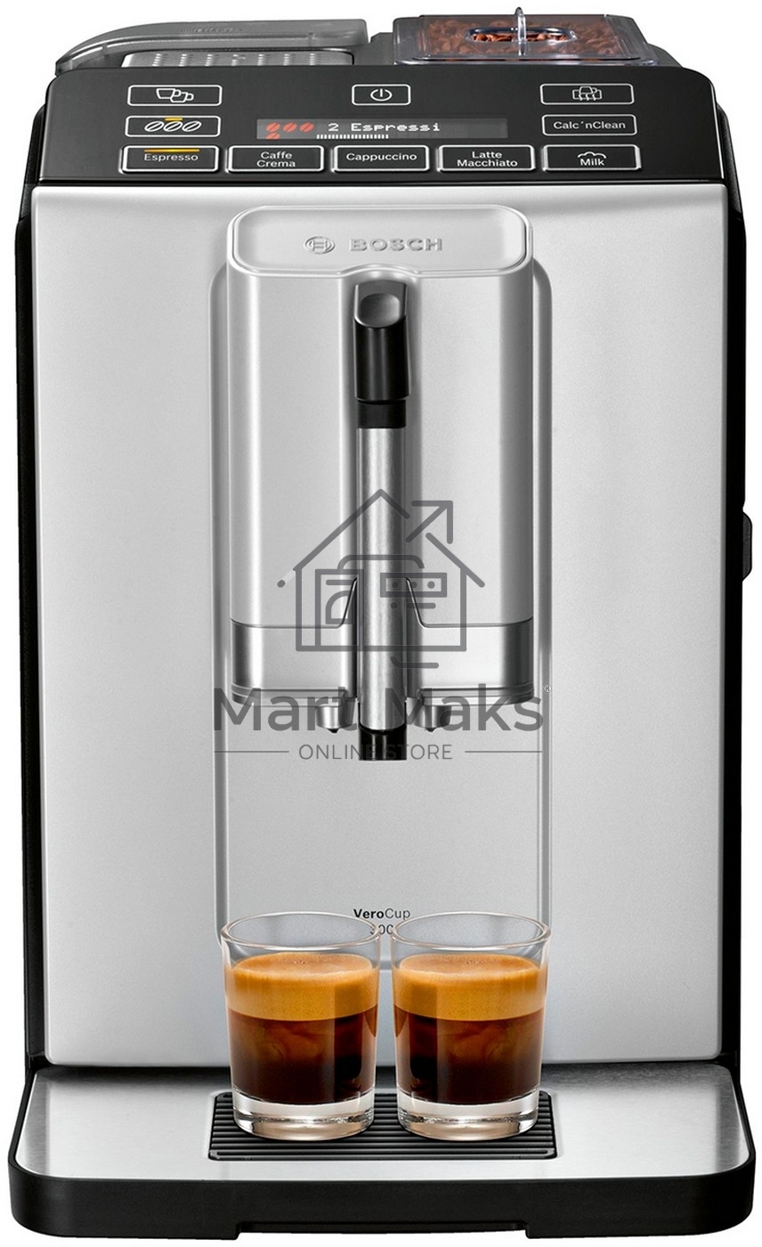 Кофемашина автоматическая Bosch TIS30351DE серебристый, исп. кофе - зерновой, 1.4 л, 1300 Вт, 15 Бар