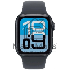 Умные часы Apple Watch SE 3 2025 A3325 44мм OLED корп.темная ночь Sport Band рем.темная ночь разм.брасл.:M/L (MEHQ4LW/A)