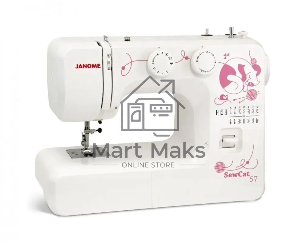 Швейная машина Janome Sew Cat 57 белый/рисунок