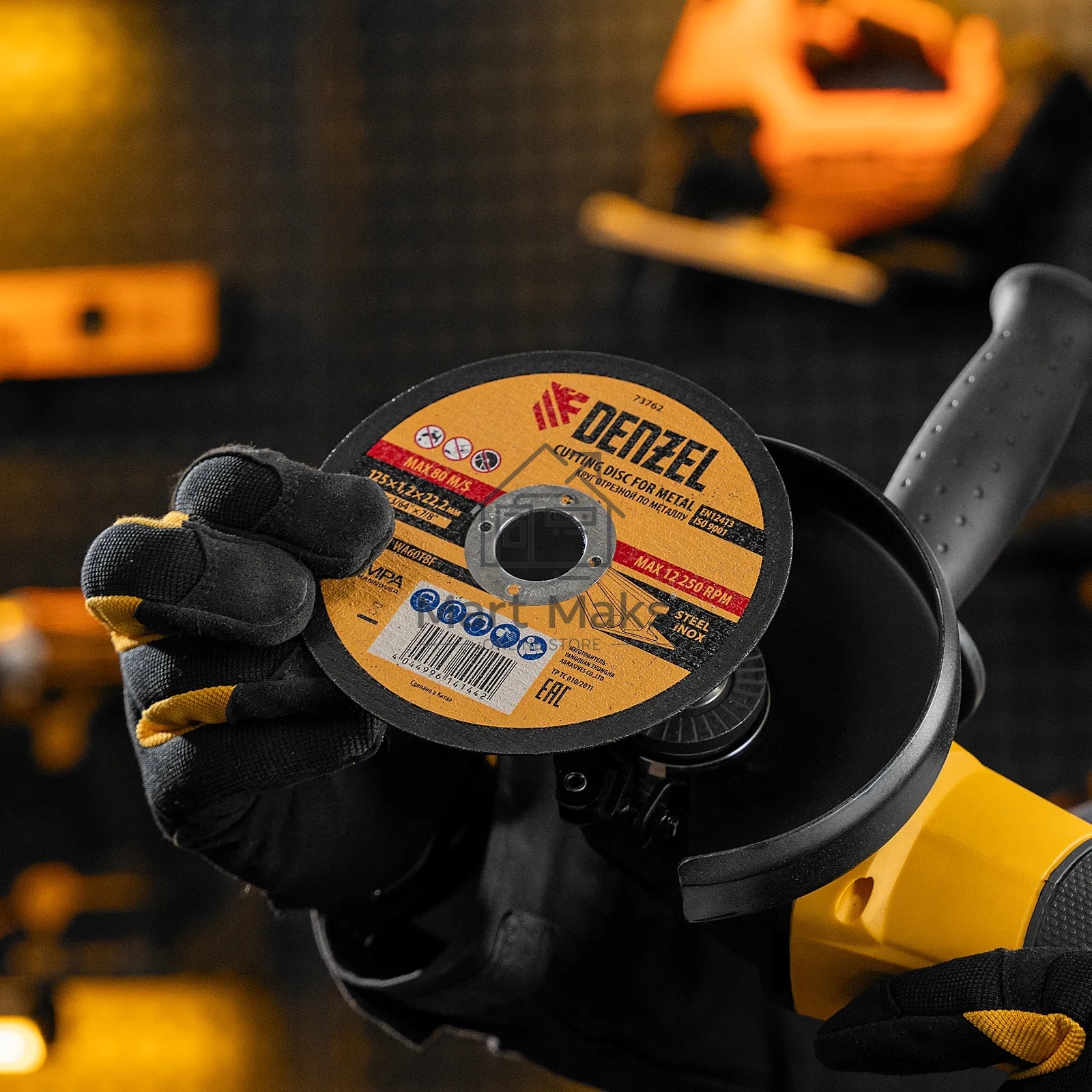 Круг отрезной по металлу Denzel WA60TBF 125x1.2x22.2мм 73762